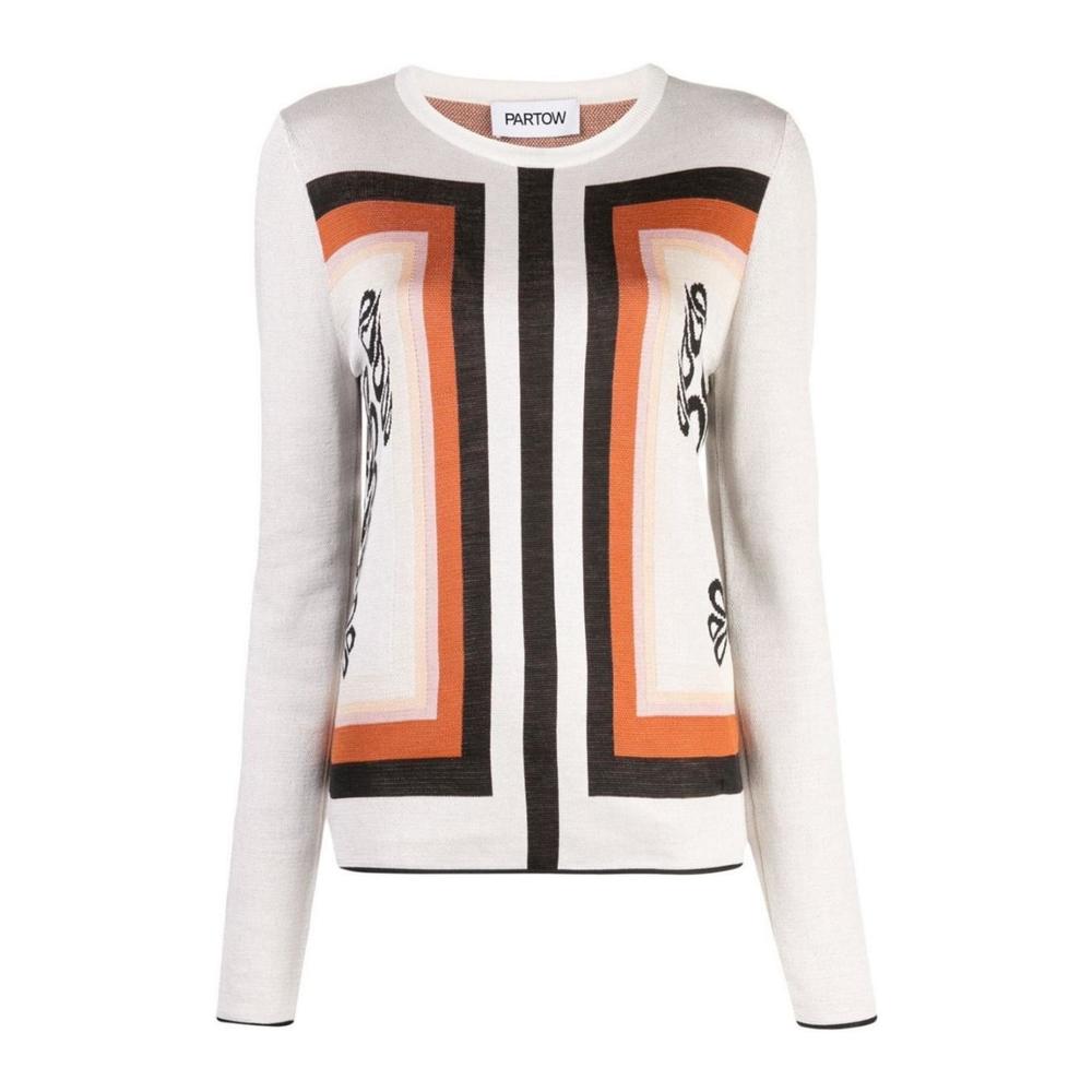 Partow - Frida Jacquard Crewneck Silk Sweater - S